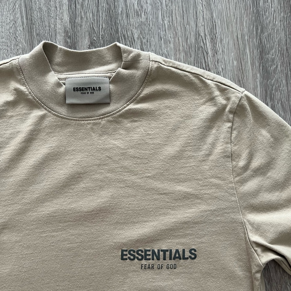 Essentials tan long sleeve t-shirt